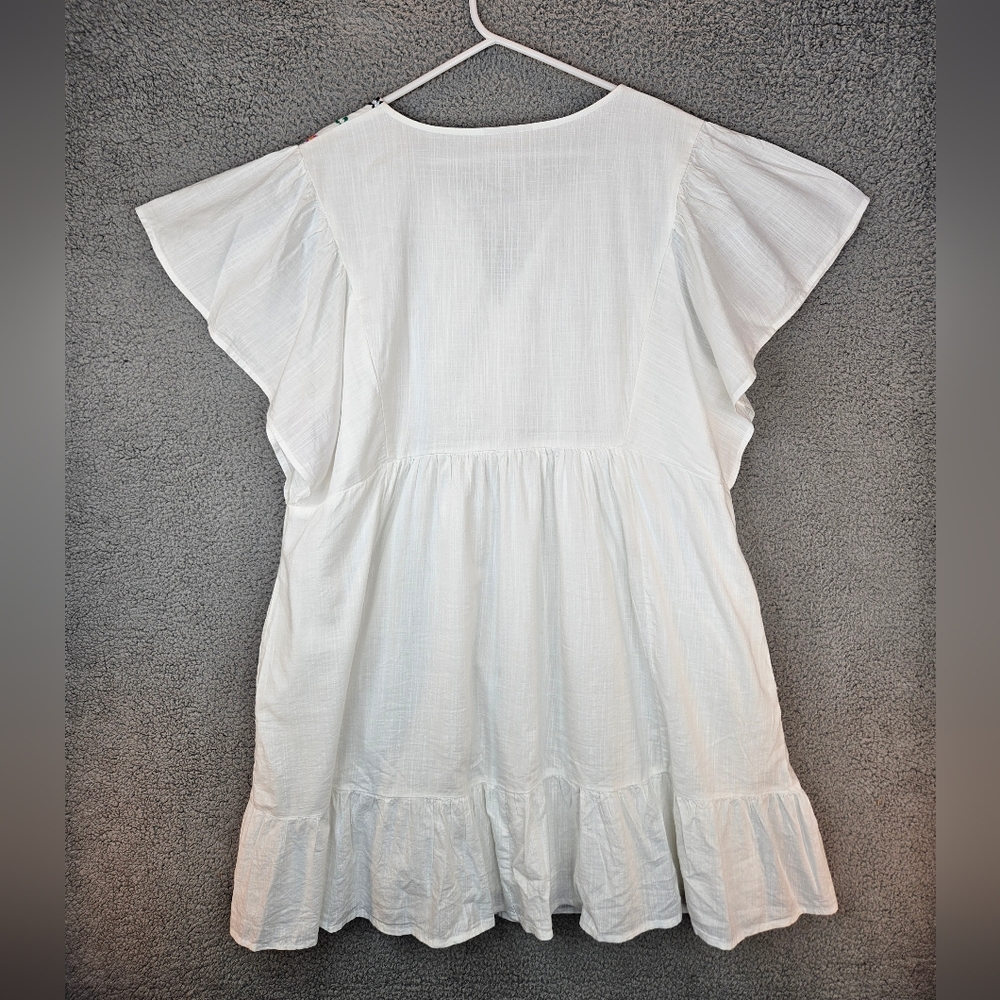 Knox Rose White Midi Dress with Multicolor Embroidery - Picture 9 of 13